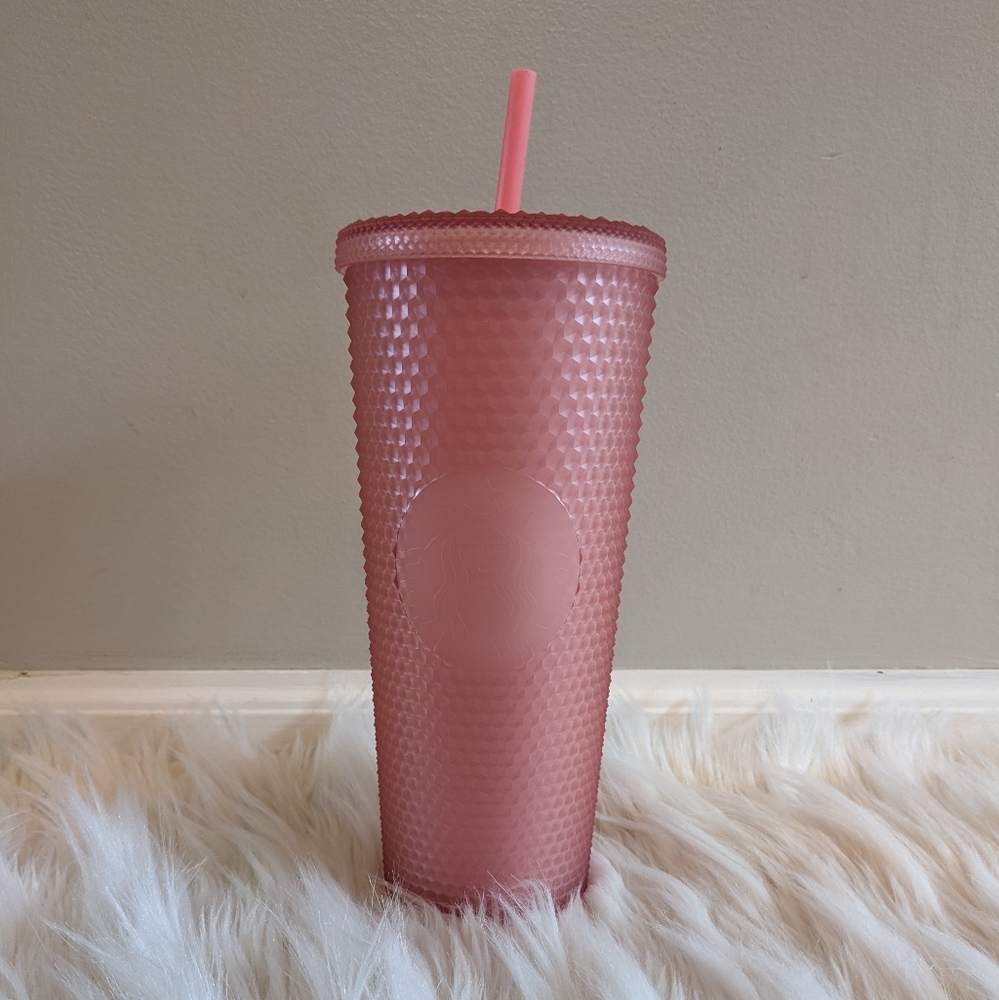Starbucks 2022 Pink Lemonade Soft Touch Studded Cold Cup Tumbler 24oz Venti